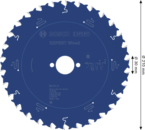 BoschEXPERT 木工圆锯片 210 毫米，适用于木材。